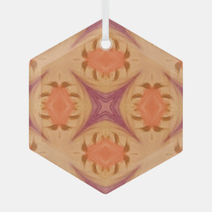 Abstract Sunset Glass Tree Decoration