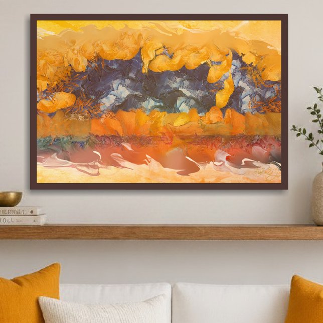 Abstract Sunset Orange Gold 0612 Art Print (Creator Uploaded)