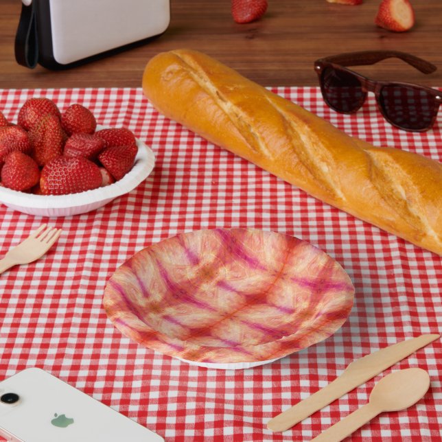 Abstract Sunset Pattern Paper Plates (Picnic)