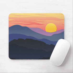 Abstract Sunset View Pattern Mouse Mat