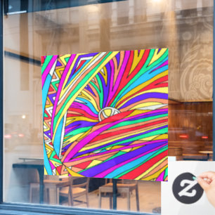 Abstract Sunset  Window Cling
