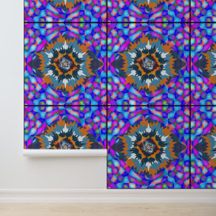 Abstract Sunshine Colourful Floral Mandala Art Wallpaper