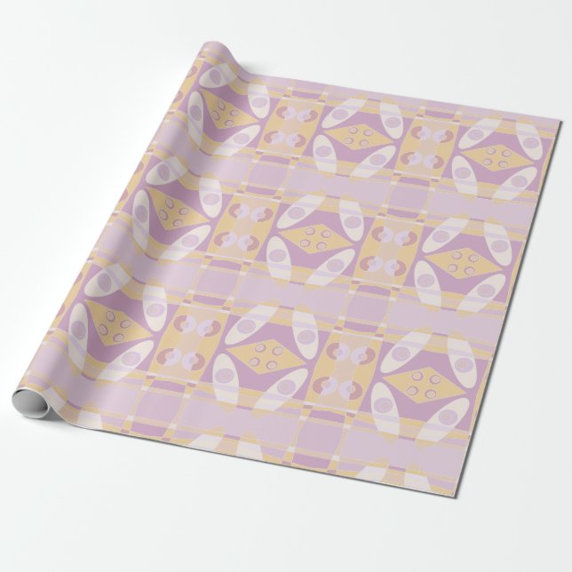 Abstract Surfing Beige Wrapping Paper (Unrolled)