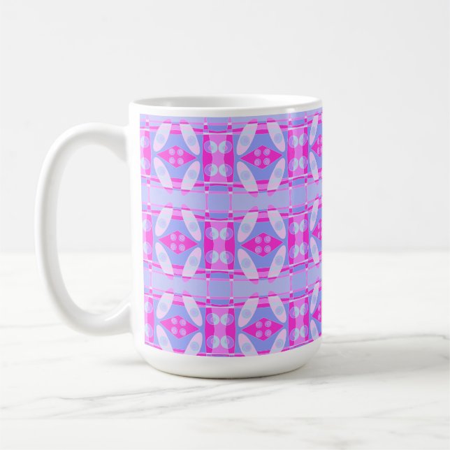 Abstract Surfing Hot Pink Purple Coffee Mug (Left)