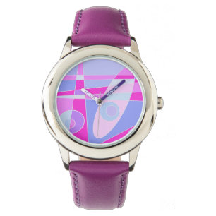 Abstract Surfing Hot Pink Purple Watch