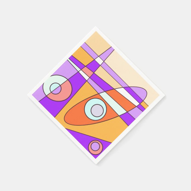 Abstract Surfing Orange Purple Napkin (Corner)