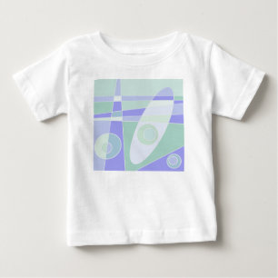Abstract Surfing Pastel Purple Green Baby T-Shirt