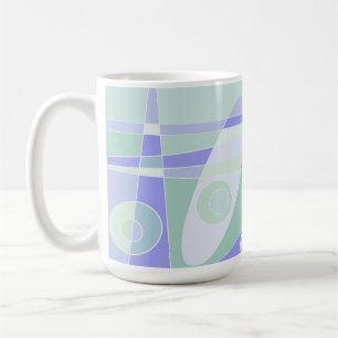 Abstract Surfing Pastel Purple Green  Coffee Mug