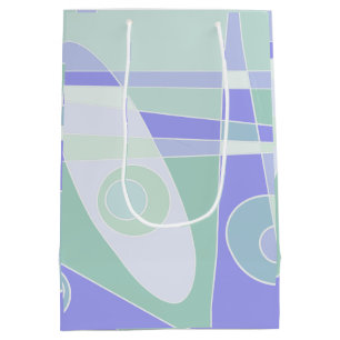 Abstract Surfing Pastel Purple Green Medium Gift Bag