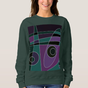 Abstract Surfing Teal Purple Sweatshirt