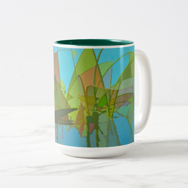 Abstract Swamp Mug (Front Right)
