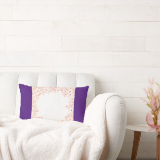 Abstract sweet pink florals cushion shape.