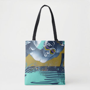Abstract Swimmer Tote Bag