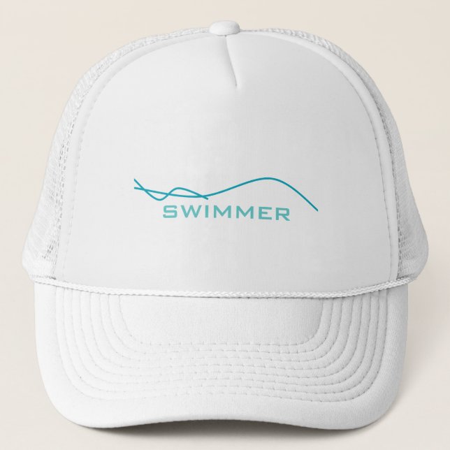 Abstract Swimmer Trucker Hat (Front)