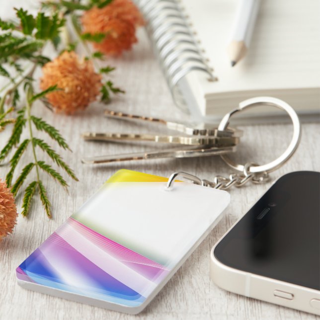 Abstract Swirl 1 Key Ring (Front Right)