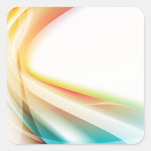 Abstract Swirl 2 Square Sticker
