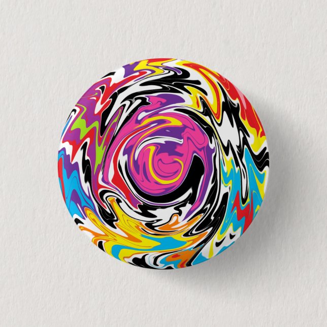 Abstract Swirl 3 Cm Round Badge (Front)