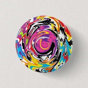 Abstract Swirl 3 Cm Round Badge