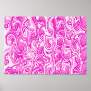 Abstract Swirl Art - Magenta Poster
