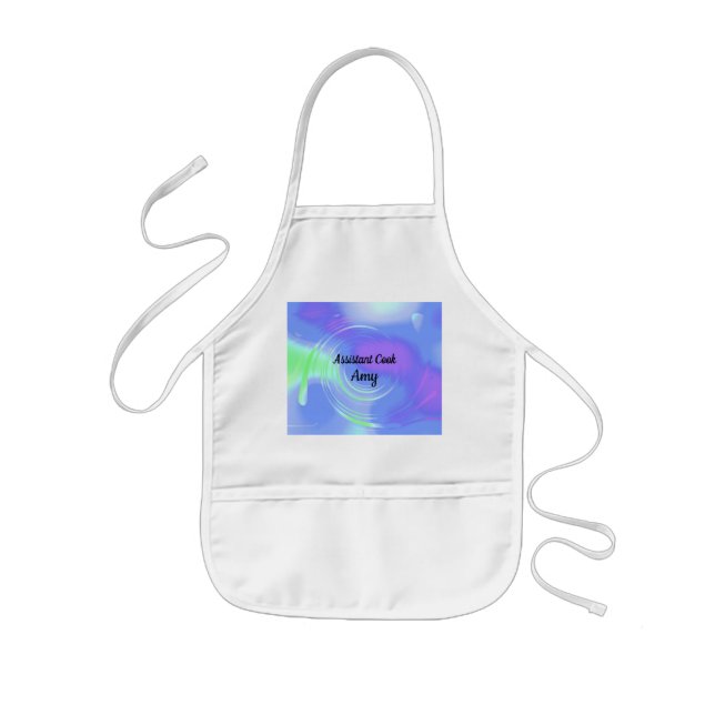 Abstract Swirl Assistant Cook Kids Apron (Front)