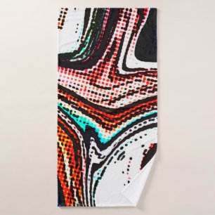 Abstract swirl background. Liquid paint texture in Bath Towel