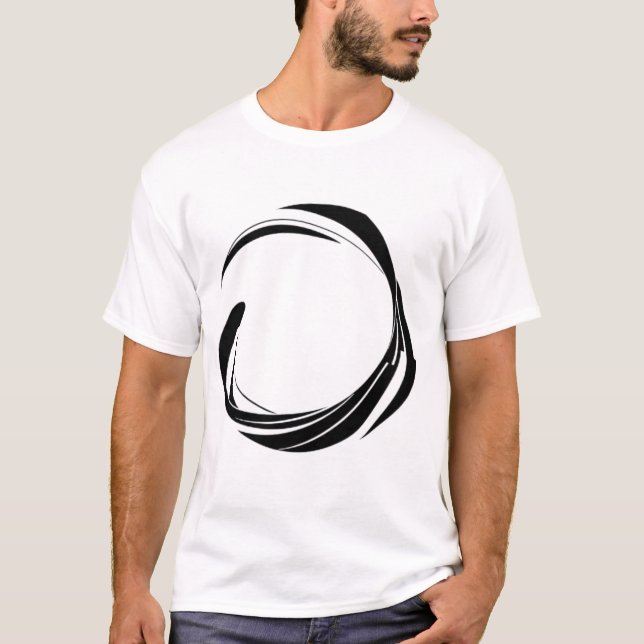 Abstract Swirl Circle Design – curved ring artwork T-Shirt (Front)