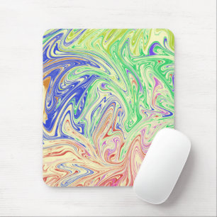 Abstract Swirl Colourful Elegant Pattern Mouse Mat