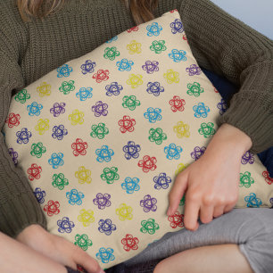 Abstract swirl colourful simple circle pattern cushion
