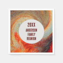 Abstract Swirl Groovy Annual Family Reunion