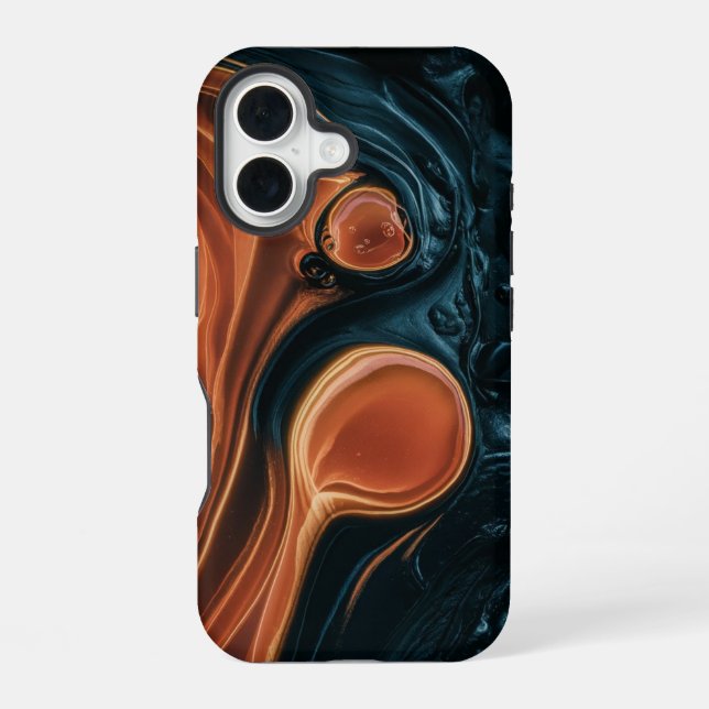 Abstract Swirl iPhone 16 Case (Back)