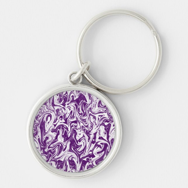 Abstract Swirl Key Ring (Front)