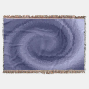 Abstract swirl liquid blue violet navy modern prin throw blanket