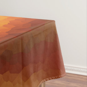 Abstract swirl liquid orange brown fire modern pri tablecloth