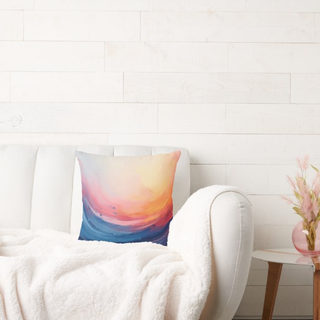 Abstract Swirl of Warmth and Depth Cushion (Couch)