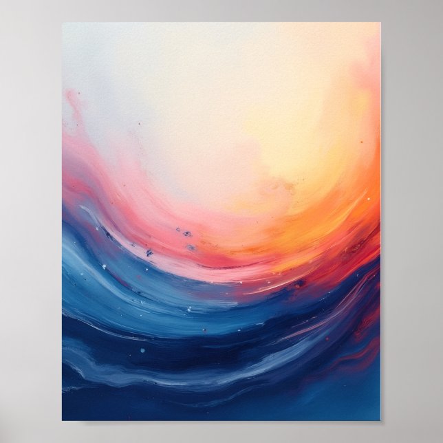 Abstract Swirl of Warmth and Depth Poster (Front)