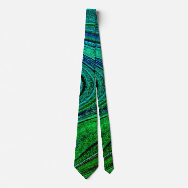 Abstract Swirl Patterns Colorful Swirls Green 2023 Tie (Front)