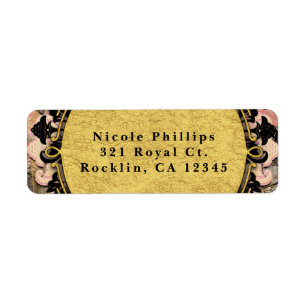 Abstract Swirl Pink Black & Gold Party Invitation