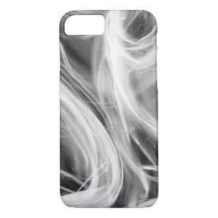 abstract swirl smoke pattern on black iPhone 8/7 case