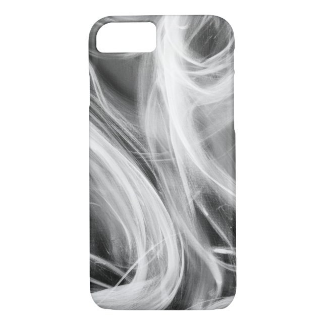abstract swirl smoke pattern on black Case-Mate iPhone case (Back)