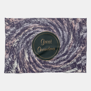 Abstract swirl texture. text. tea towel