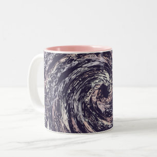 Abstract swirl texture Two-Tone coffee mug