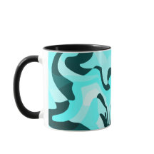 Abstract Swirling Aqua and Teal Design