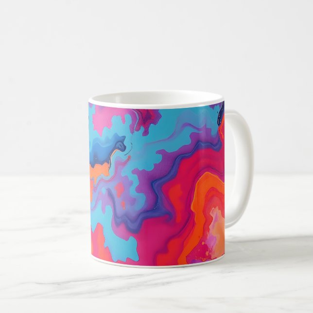 Abstract Swirling Coffee Mug (Front Right)