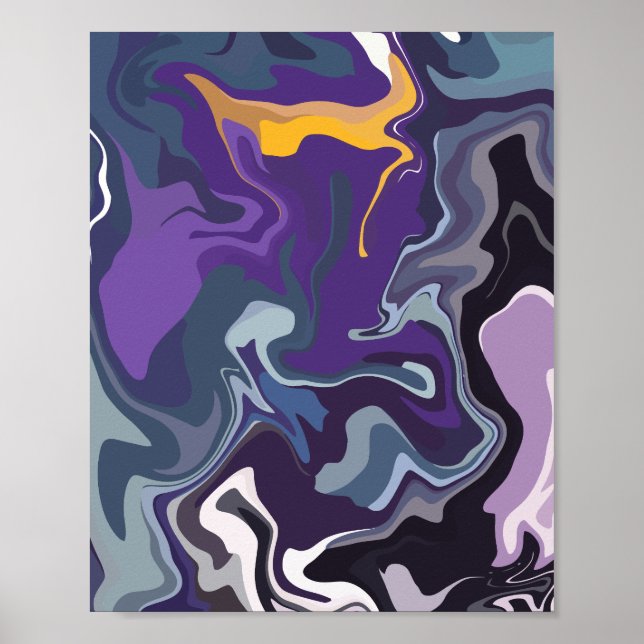Abstract Swirling Flow of Colours  Poster (Front)