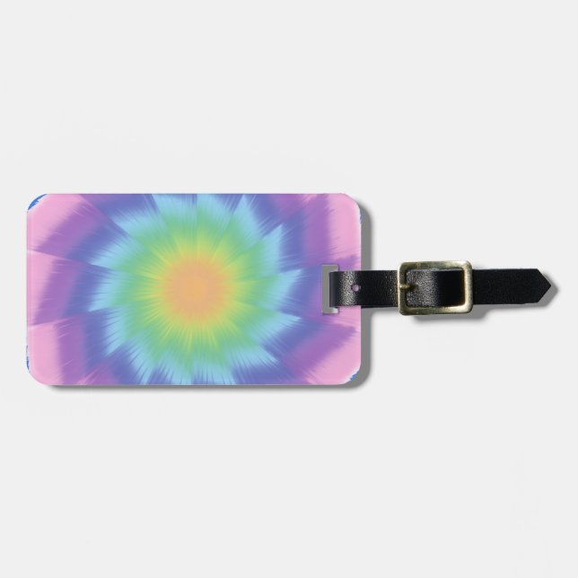 Abstract Swirling Flower Luggage Tag (Front Horizontal)