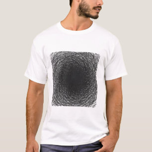 Abstract Swirling Scribble Vortex Graphic T-Shirt