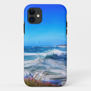 Abstract swirling wave gallop towards Fistral Beac iPhone 11 Case