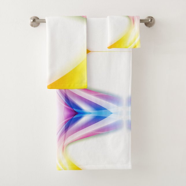 Abstract Swirls 1 Bath Towel Set (Insitu)