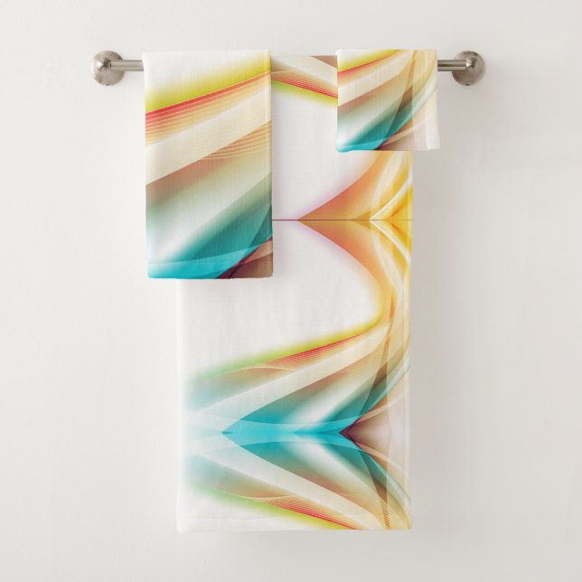 Abstract Swirls 2 Bath Towel Set (Insitu)
