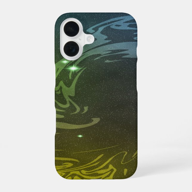 Abstract Swirls iPhone 16 Case (Back)